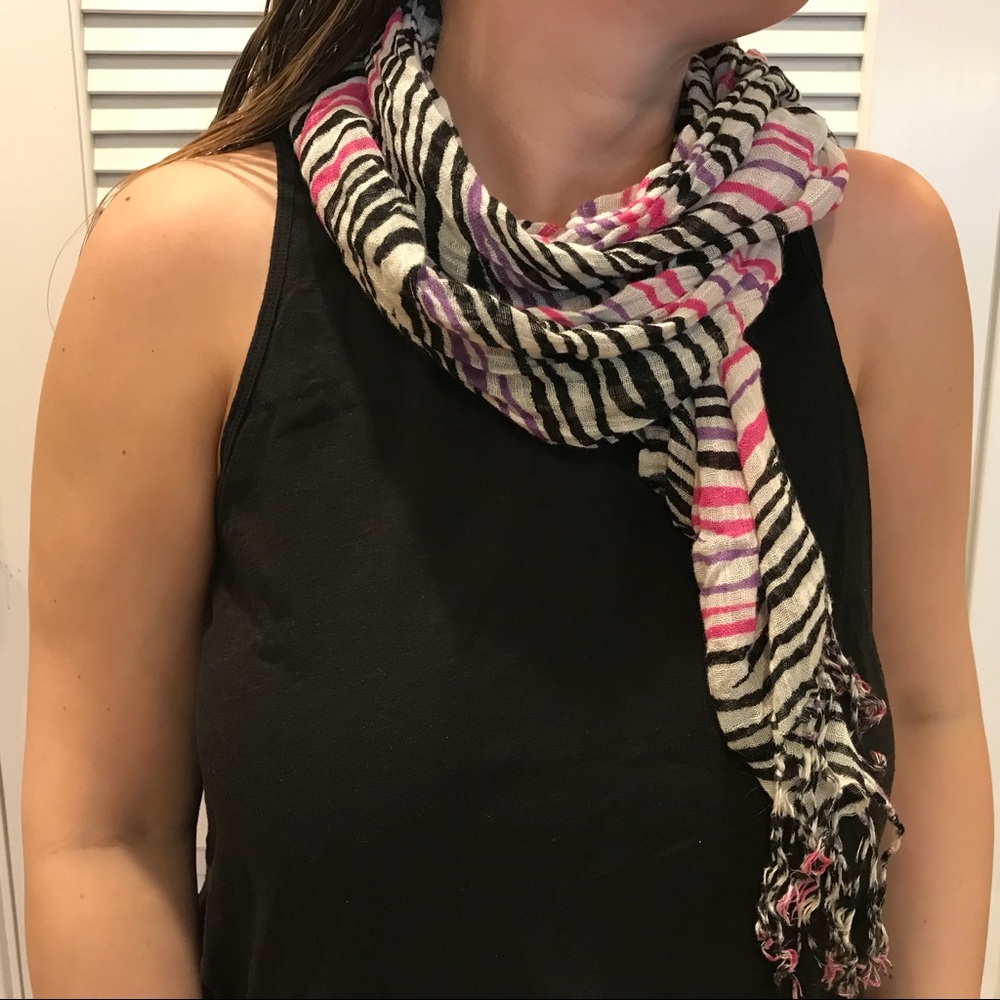 Colorful Zebra Scarf